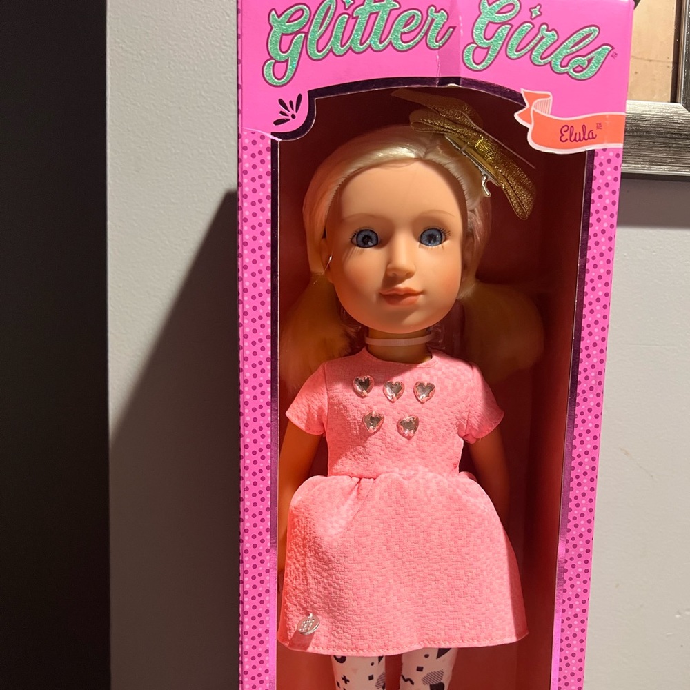 Girls 14 Inch Doll Glitter Girls Pink Blonde Hair